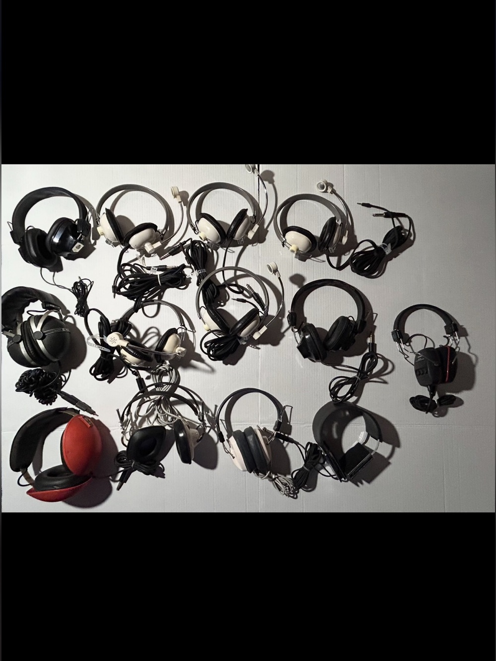 13 Vintage Japanese Stereo Headphones Lot 1960s-1980s Era